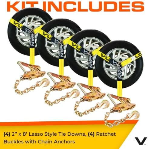 VULCAN Car Tie Down with Chain Anchors - Image 3