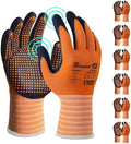 Schwer 6 Pairs Safety Work Gloves, MicroDot Abrasion & Grip by SCHWER