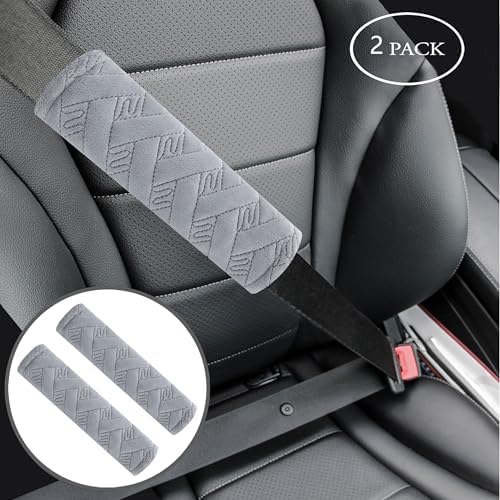 Amooca 2-Pack Braid Pattern Seat Belt Covers Shoulder Pads - Image 6