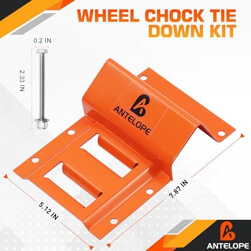 A ANTELOPE Heavy Duty Wheel Chock Tie Down Kit 2pk Trailer Tire Straps - Image 6