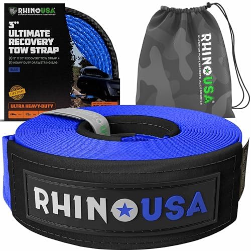Rhino USA Recovery Tow Strap by RhinoUSAInc