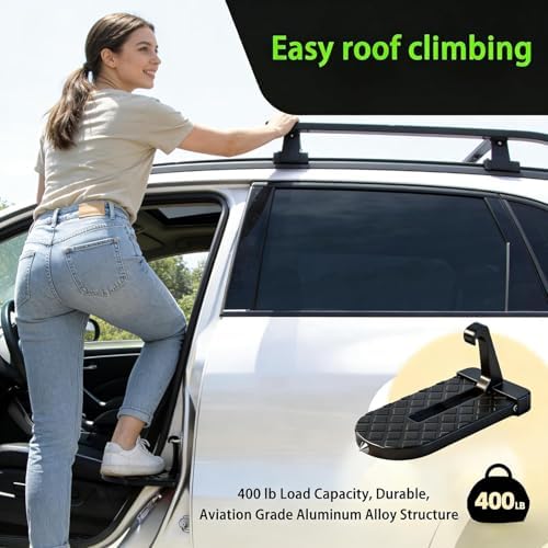 Universal Car Door Step for Roof Rack Access, 400 lb Load Capacity - Image 2