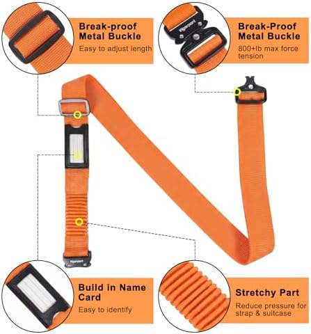 Vigorport Luggage Straps for Suitcases TSA Approved Suitcase Belt - Image 4