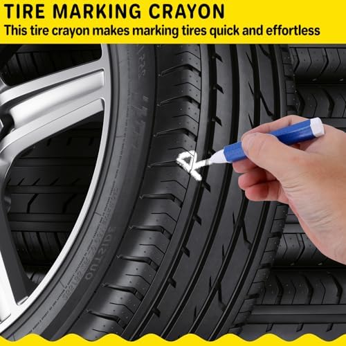 White Tire Marking Crayons 10-Pack Industrial Wax Chalk - Image 4