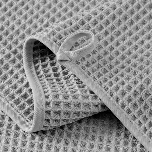 Microfiber Waffle Face Towels, 4 Pieces, Fast Drying, Lint Free 430 GSM - Image 3