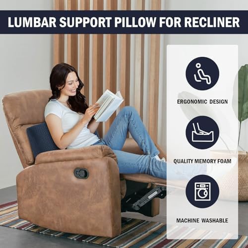 HOMBYS Lumbar Support Pillow for Recliner Chair, Memory Foam Back Support - Image 2