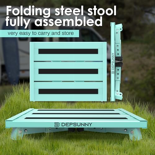 Adjustable RV Step Stool, Wide Platform, Foldable Legs - Image 4