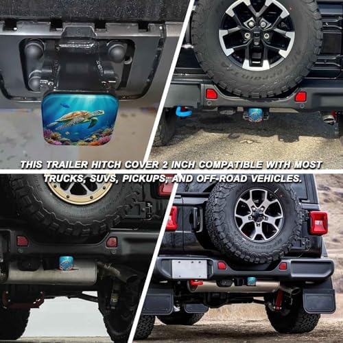 2 Inch Sea Turtle Trailer Hitch Cover Rubber Receiver Tube Plug Cap, Tow Hitch - Image 5