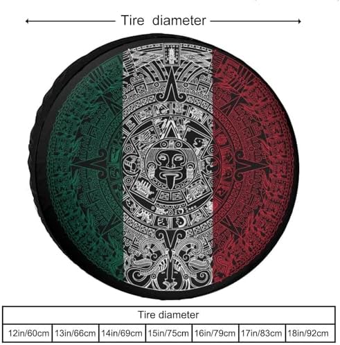 Generic Mexico Aztec Calendar Tire Covers, Dust-Proof Weatherproof Wheel Covers - Image 3