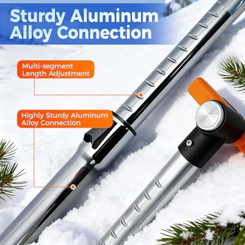 COMOWARE Telescoping 2-in-1 Snow Broom & Ice Scraper - Image 5