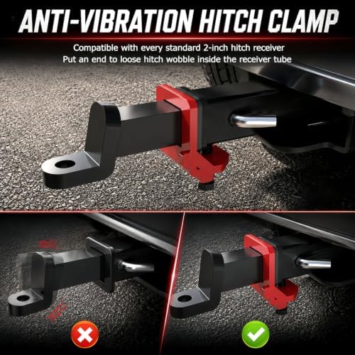 2'' Anti Rattle Hitch Clamp, Hitch Stabilizer - Image 5