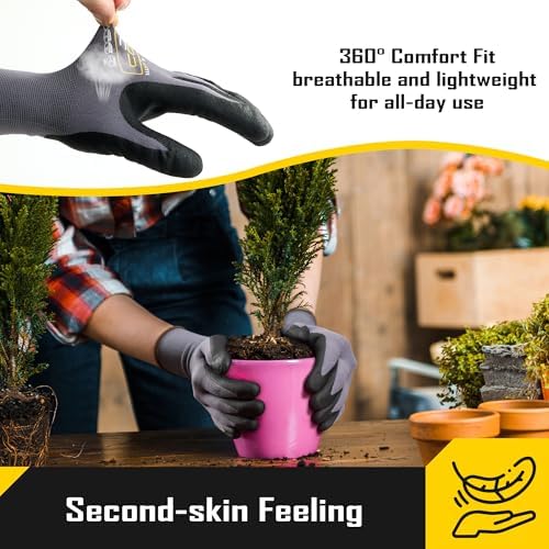 COOLJOB 3/12/36 Pairs Safety Work Gloves, Microfoam Nitrile Rubber Coated - Image 5