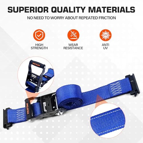 A ANTELOPE Heavy Duty Wheel Chock Tie Down Kit 2pk Trailer Tire Straps - Image 7
