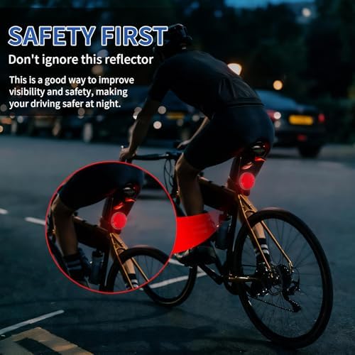 10 Pack 2.36inch Safety Reflectors Red Round Self-Adhesive Reflectors - Image 7