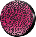 Pink Leopard Print Spare Tire Cover Dust-Proof Wheel Tire Cover Fit Trailer by Foruidea