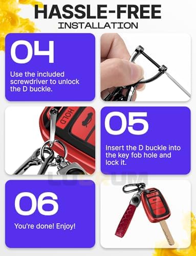 Lucrum Compatible with Honda Key Fob Cover & Keychain - Image 7