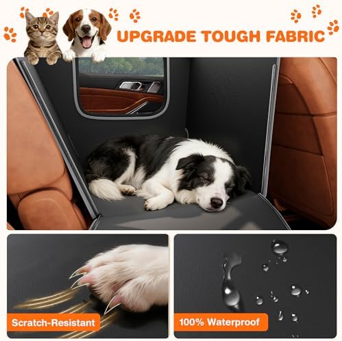 njnj Half Dog Car Seat Cover for Back Seat - Image 3