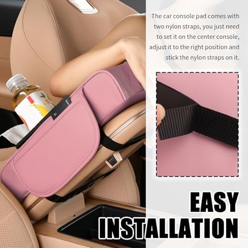 5-in-1 Car Center Console Cover, Leather Car Armrest Cover - Image 5