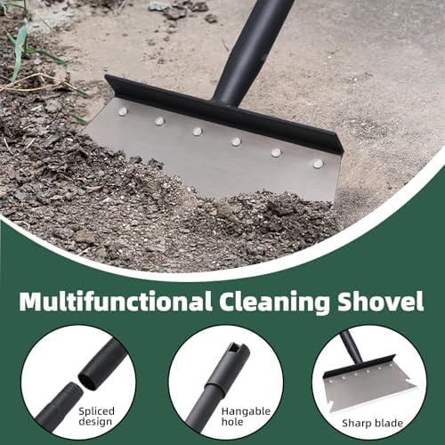 Garden Cleaning Shovel, Snow Shovel, Ice Scraper, 59 Inch Adjustable Handle - Image 5