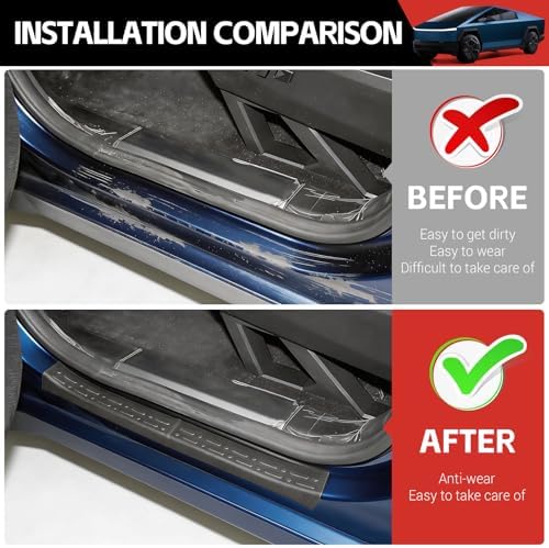Door Sill Guards Kit Fit for 2023-2026 Tesla Cybertruck Accessories Entry Guard - Image 2
