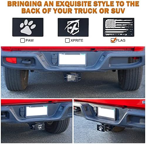 Xprite Aluminum Trailer Hitch Cover, Heavy Duty 2 Inch Tow Rear Receivers Plug - Image 4