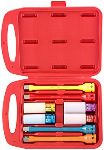 Neiko 02453A Torque Limiting Extension Bar and Deep Impact Metric Socket Set by NeikoTools