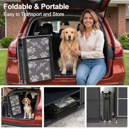 Dog Ramp for Car – Extra Wide 67" x 20" Foldable Pet Ramp. - Image 6