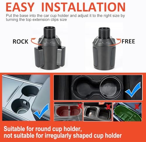 Car Large Cup Holder Expander, 4-in-1 Cupholder Extender - Image 6