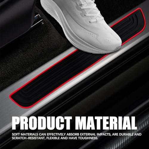 4PCS Car Door Sill Protector, Car Door Edge Guards, Anti-Scratch Rubber Auto - Image 3