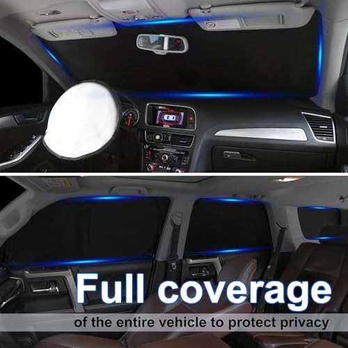 8PCS Windshield Sun Shade Custom Fit - Image 2