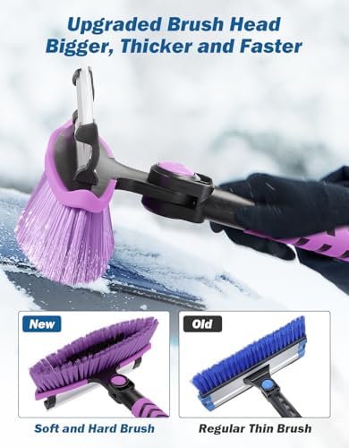 JOYTUTUS 41.5IN Extendable Snow Brush and Ice Scraper, 270°Pivoting Snow - Image 3