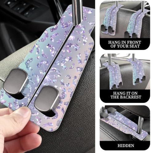 PU Leather Car Seat Hook, Storage Headrest Hanger, Cute Car Backseat Organizer - Image 2