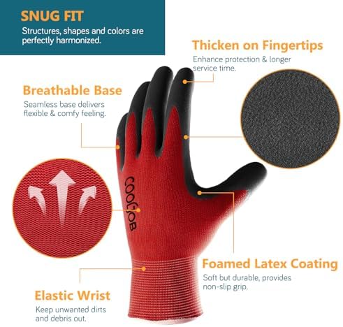 COOLJOB 6 Pairs Gardening Gloves - Image 2