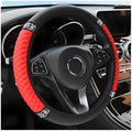 Osilly 15 Inch Rhinestone Leather Steering Wheel Cover by Osilly