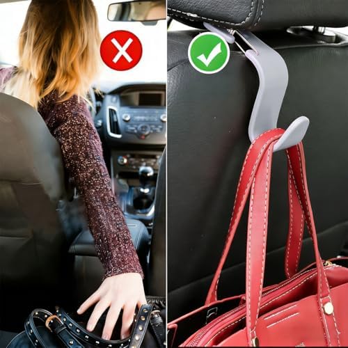 4PCS Car Seat Headrest Hook, Auto Interior Backseat Storage Hook Holder - Image 5