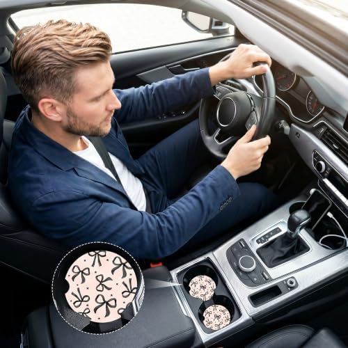 Black Bow Coquette Car Coasters - Image 7