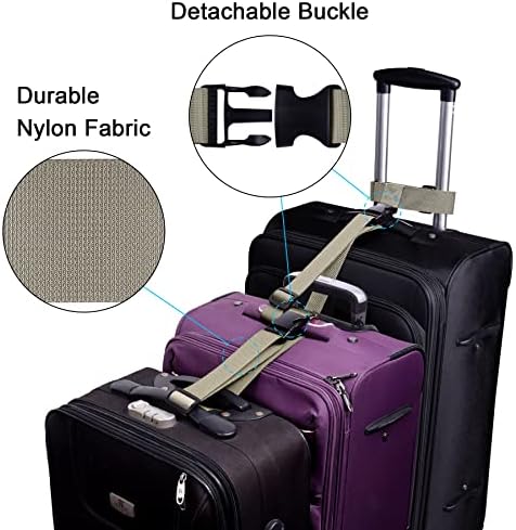 Wisdompro 2 Pack Add a Bag Luggage Strap, Luggage Connector Straps - Image 2