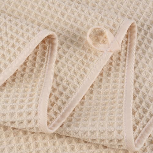 POLYTE 430 GSM Poly Blend Microfiber Waffle Bath Sheet XL Set, 35x70 in - Image 4