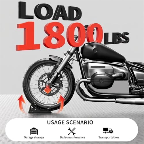 Foldable Motorcycle Wheel Chock 1800 lbs Capacity - Image 4