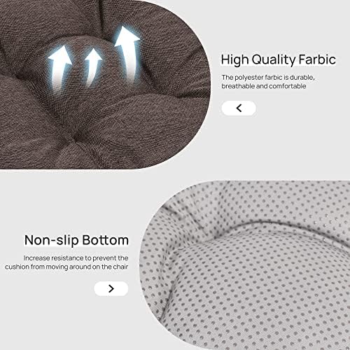 Love's cabin Memory Foam Chair Cushions Set of 4, 15.5 Inch - Image 5