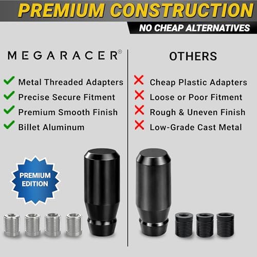 JDM Style Shift Knob for Gear Stick Shifter, 5 6 Speed Manual, Gloss Black - Image 6