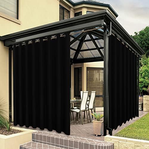 BONZER Outdoor Curtains for Patio Waterproof Thick Extra Wide by Bonzer