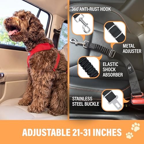 Active Pets Dog Seatbelt, Adjustable Safety Dog Seat Car Harness, Dog Seat Belt - Image 4