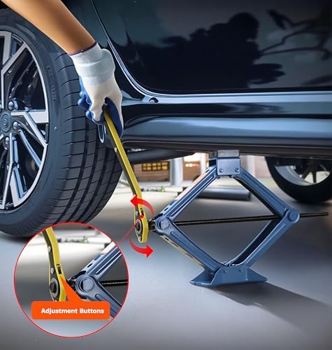 LARBANKE Car Jack Kit, 2.5 Ton, 16.5'' Portable Non-Slip Scissor Lift Jacks - Image 4