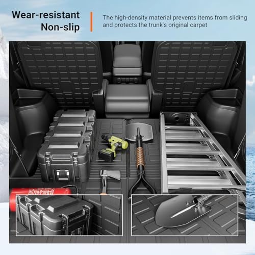 powoq Cargo Mat with Backrest Mats Compatible with 2020-2026 Ford Explorer - Image 4
