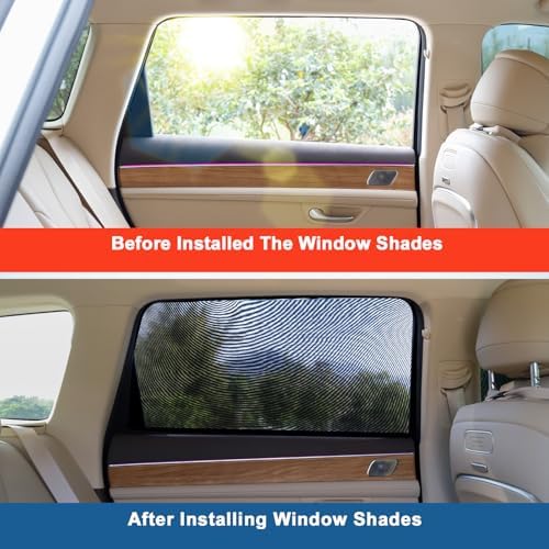 Upgraded Car Rear Side Window Shades, Breathable Mesh Stretch Window Covers - Image 2