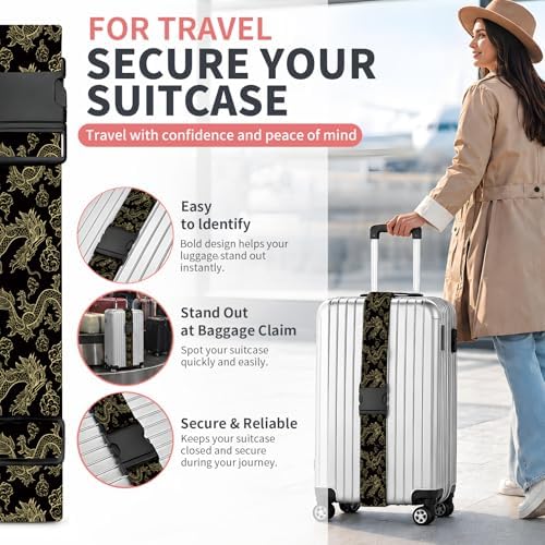 Luggage Strap for Suitcases Adjustable Travel Belt - Image 2
