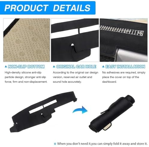 Cartist Dash Cover for Chevy Chevrolet Silverado/GMC Sierra C1500 C2500 C3500 - Image 4