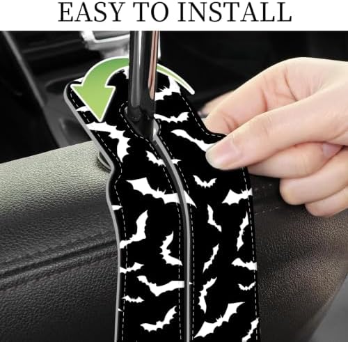PU Leather Car Seat Hook, Storage Headrest Hanger, Cute Car Backseat Organizer - Image 5