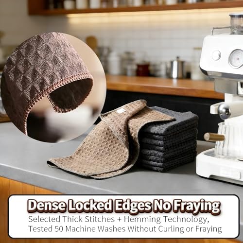 4Pack Barista Towels, Waffle weave microfiber towel - Image 4